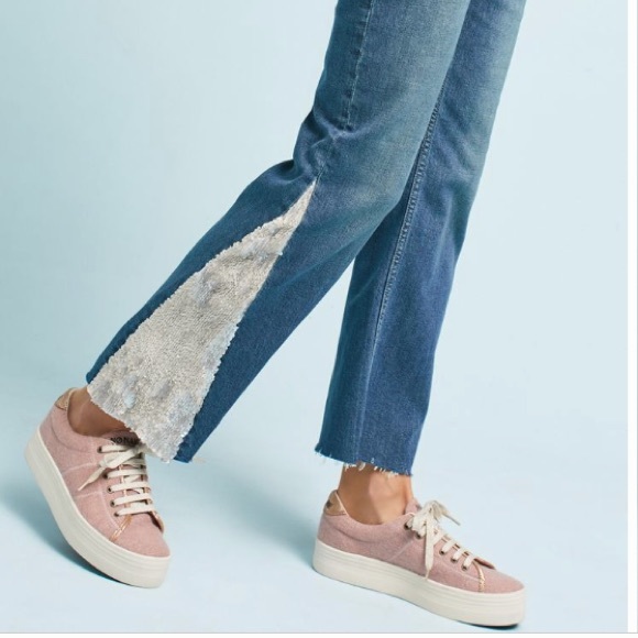 NWT Pilcro Sequined Flare Jeans - Picture 3 of 5